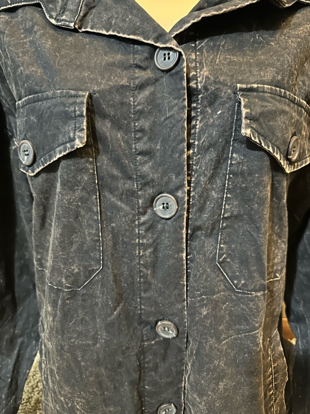 Zenana Black Button-Up Shirt Jacket - XL - Picture 3 of 8